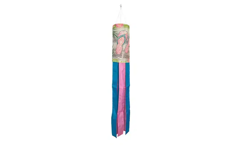 Briarwood Lane Summer Welcome Beach Flip Flops Windsock Wind Twister 40x6 For Summer Wind Spinner