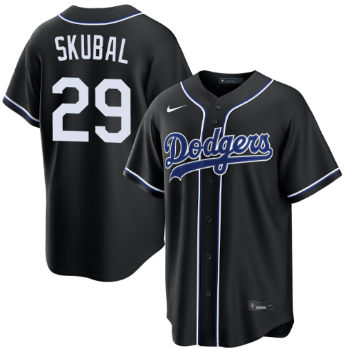 Tarik Skubal Los Angeles Dodgers Black Carbon Jersey