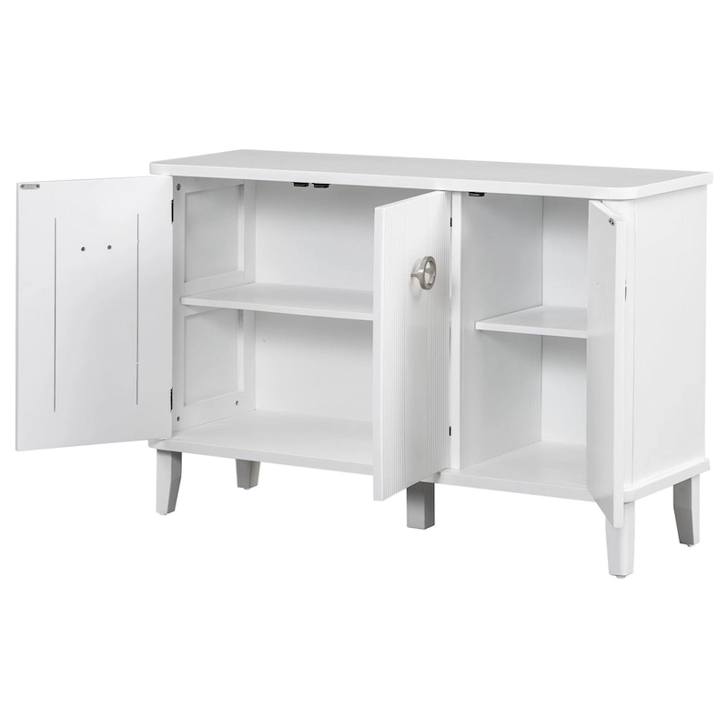 Simple and Atmospheric Solid Wood Veneer Fraxinus Mandschuric Cabinet