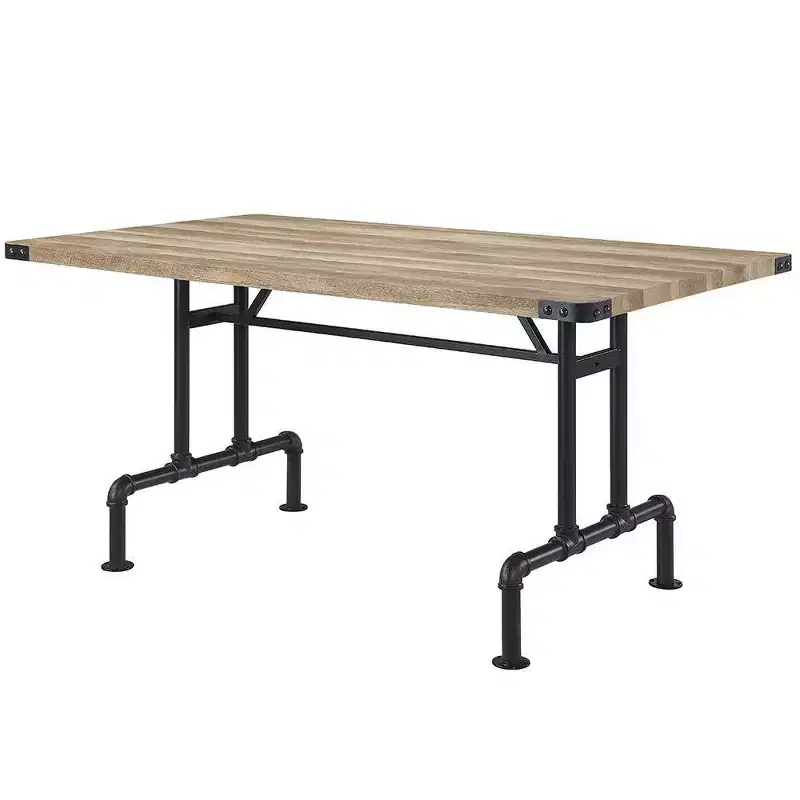 Edina 64" Dining Tables Oak and Sandy Black - Acme Furniture