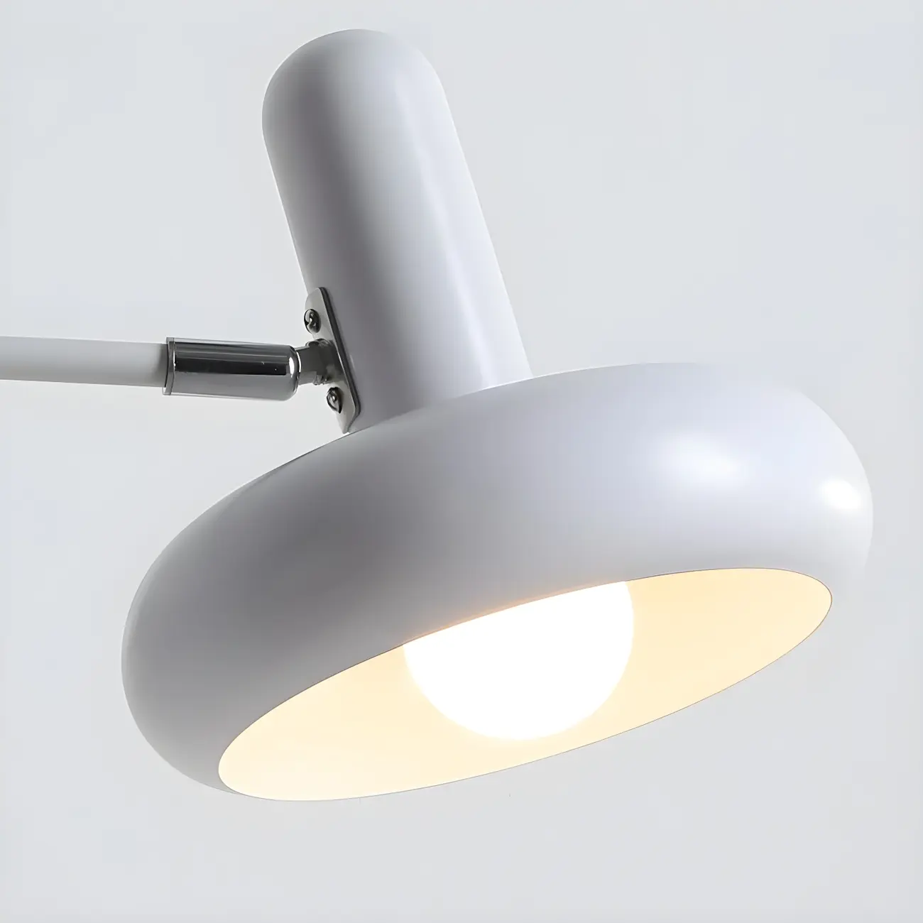Modern White Adjustable Swing Arm Wall Light