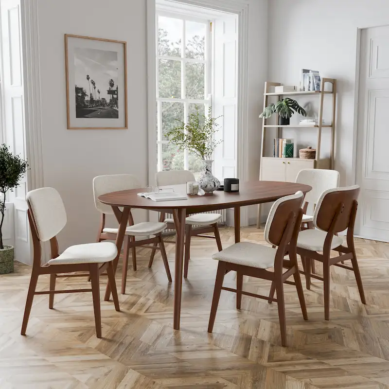 Beau II Mid-Century Walnut Dining Table