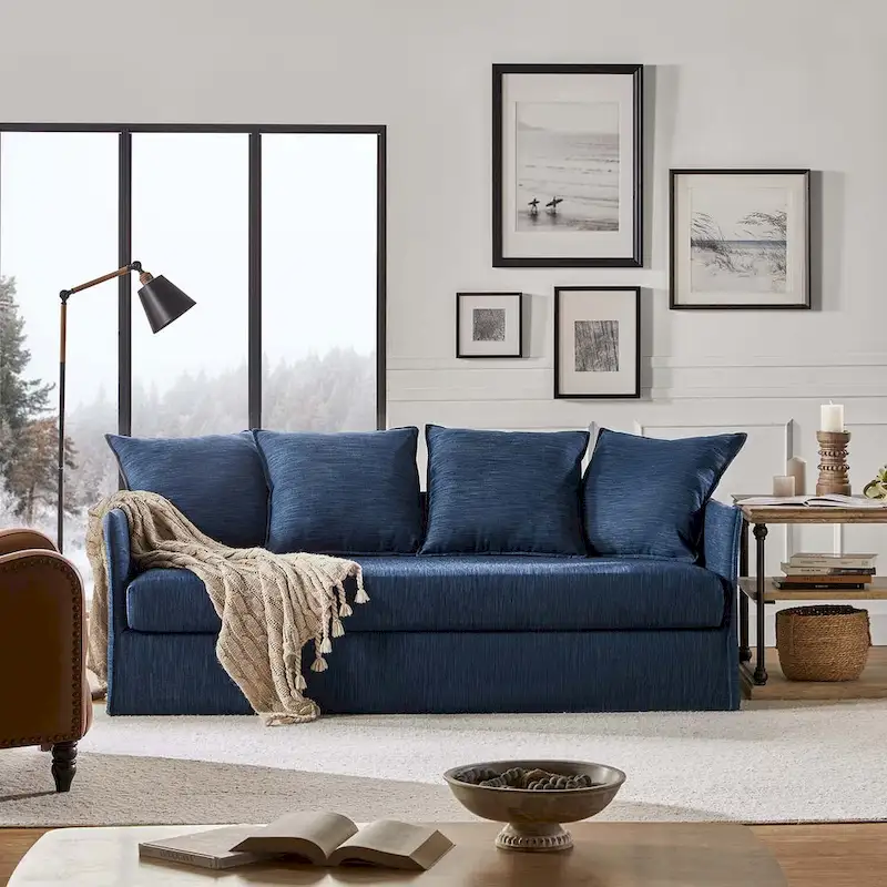 Gottfried 80 Slipcovered Sofa with Removable Cushions by