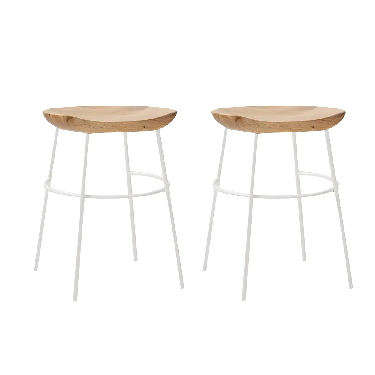 Modern Solid Wood Counter Height Bar Stools