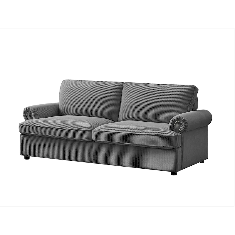 Viviana 76 inch Polyester Round Arm Sleeper Sofa
