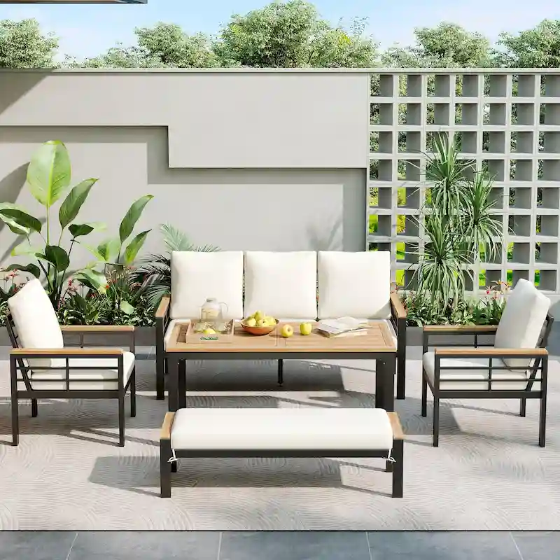Patio Furniture Set Conversation Sets Dining Table with Table