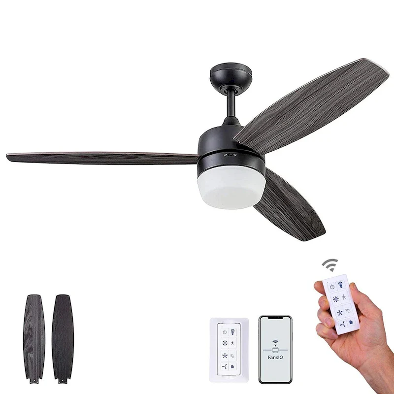 52  Prominence Home Enoki IO Indoor Modern SMART Ceiling Fan, Matte Black