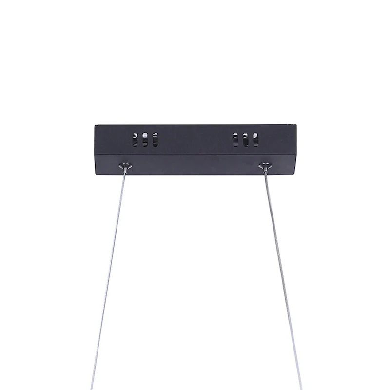 Modern Ceiling Pendant Light, Suspended Aluminum Spiral Loop, 23 Inch