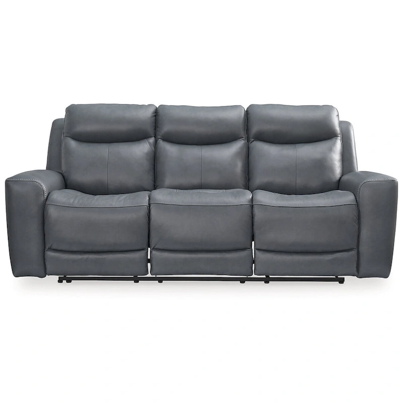 Signature Design by Ashley Mindanao Steel Power Reclining Sofa - 89W x 42D x 43H