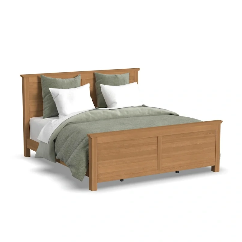 Oak Park Brown Wood King Bed, Two Nightstands and Dresser