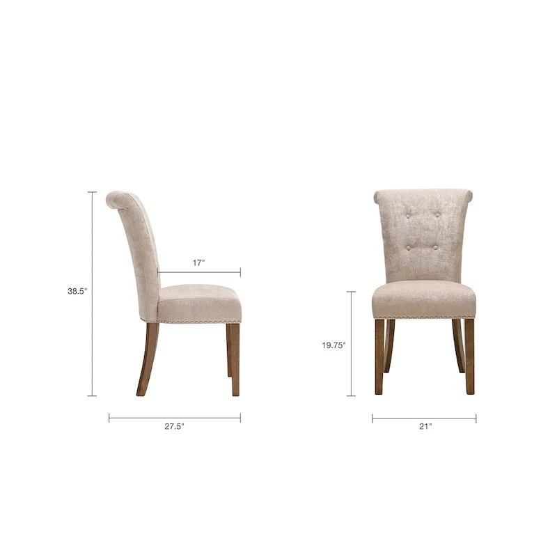 Madison Park Weldon Cream Dining Chair (Set of 2)