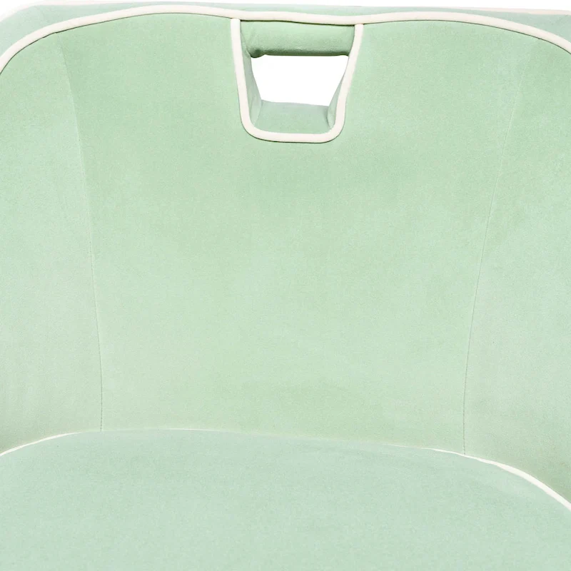 Two-Tone Upholstered Accent Chair - Green/Blue, Single Seat