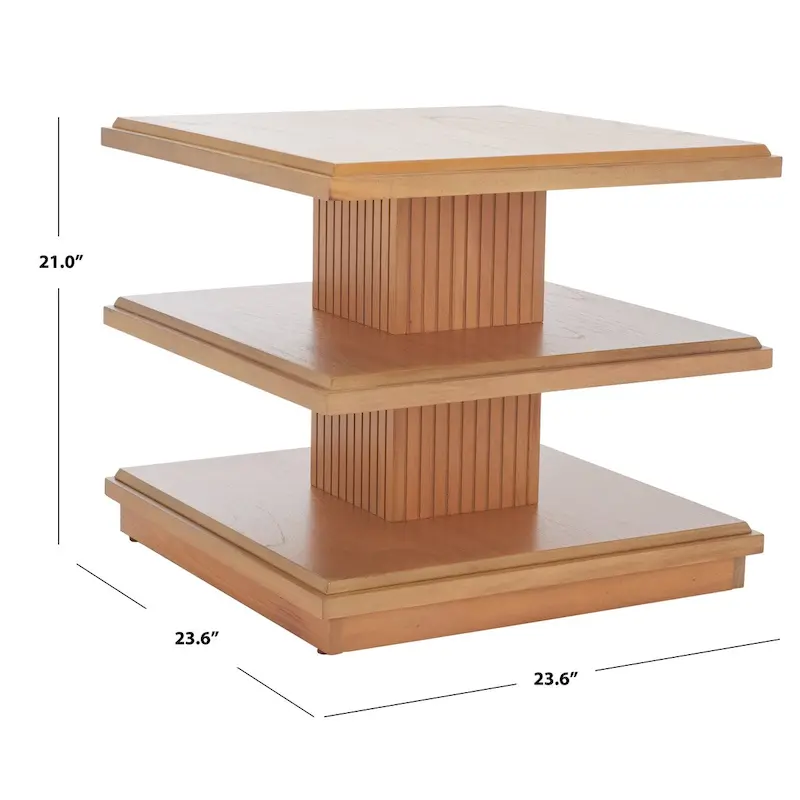 SAFAVIEH Ava 2-Shelf Accent Table - 24  L x 24  D x 21  H - 24Wx24Dx21H