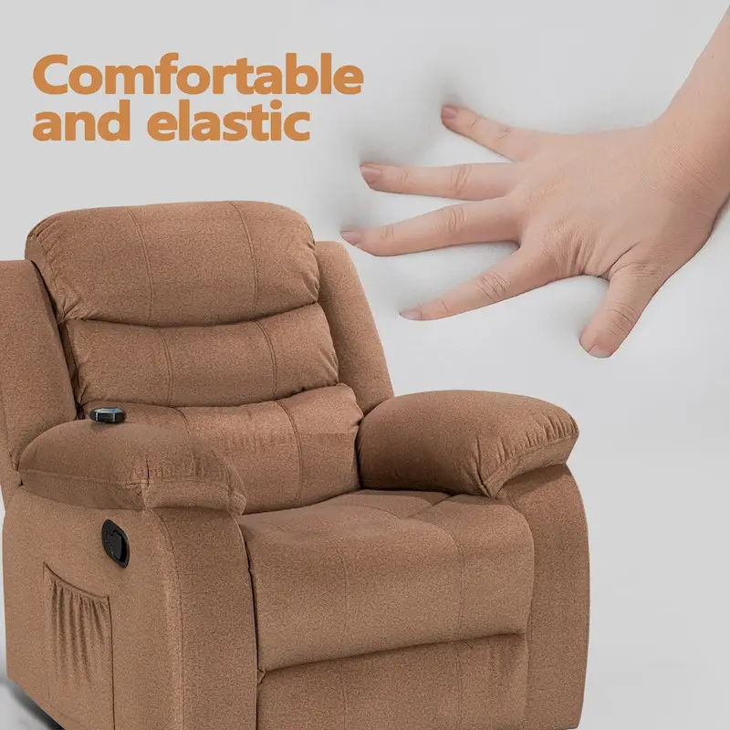 Soft Recliner Chair with Massage and Heat Function