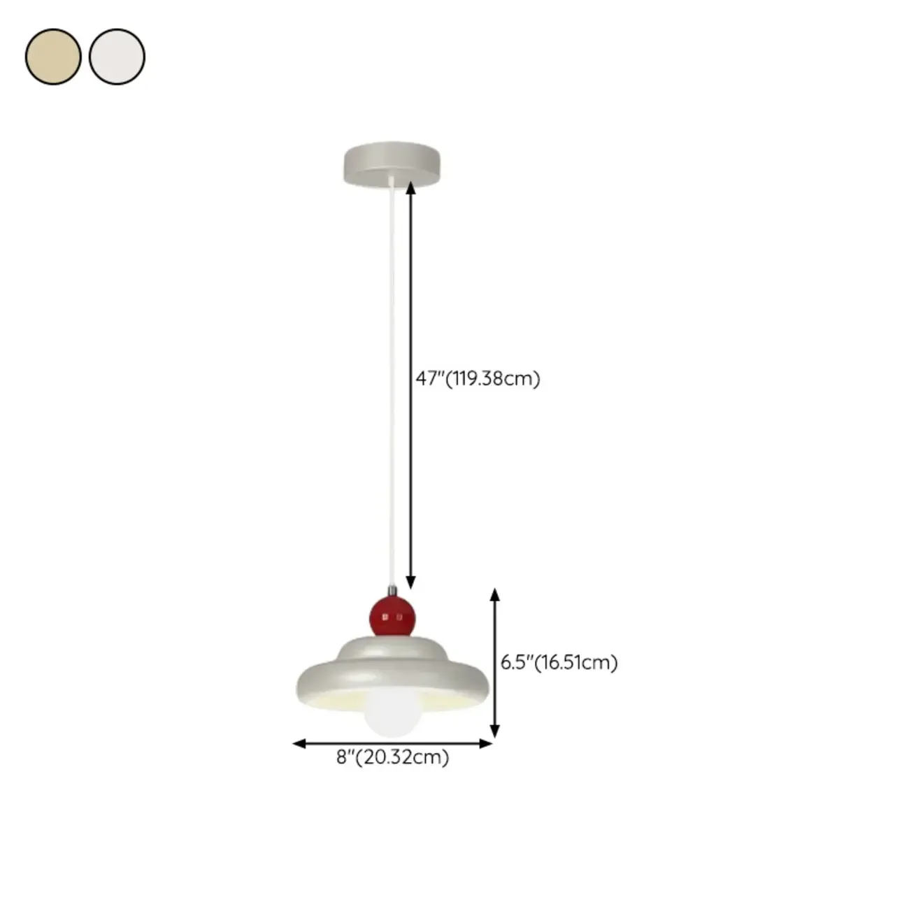 Modern Milk White Geometric Metal Pendant Light