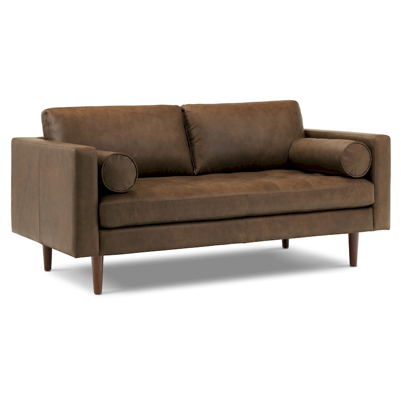 Poly & Bark Napa 72 Apartment Sofa - Full Grain Genuine Italian Leather
