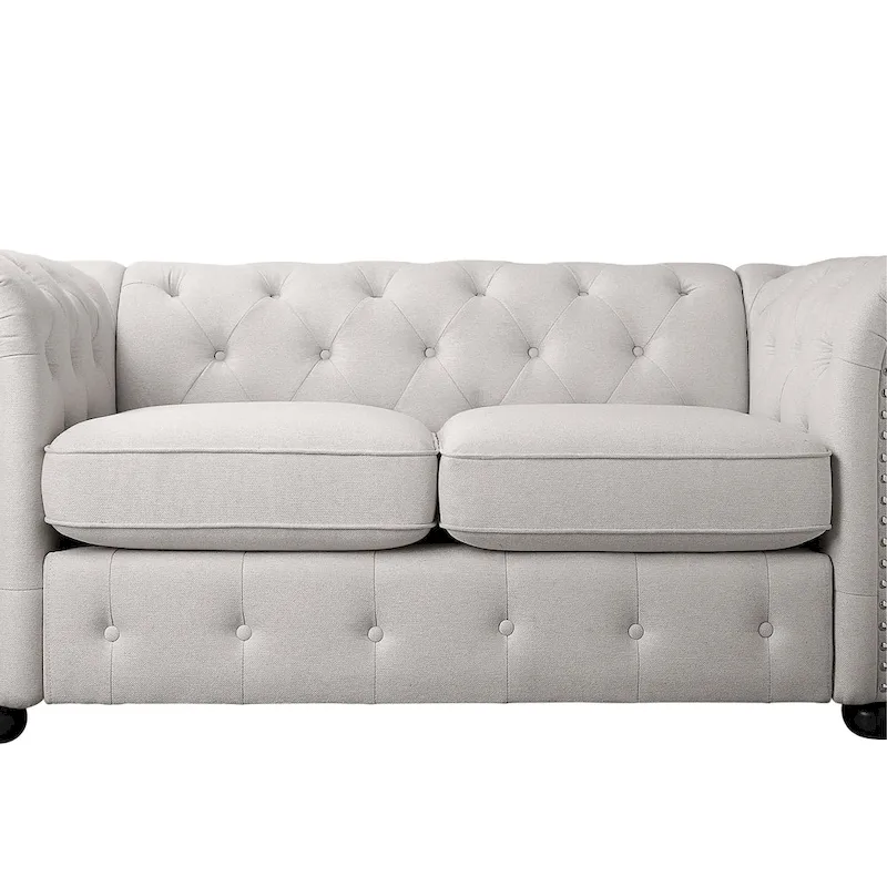 Tufted Chesterfield Loveseat Sofa