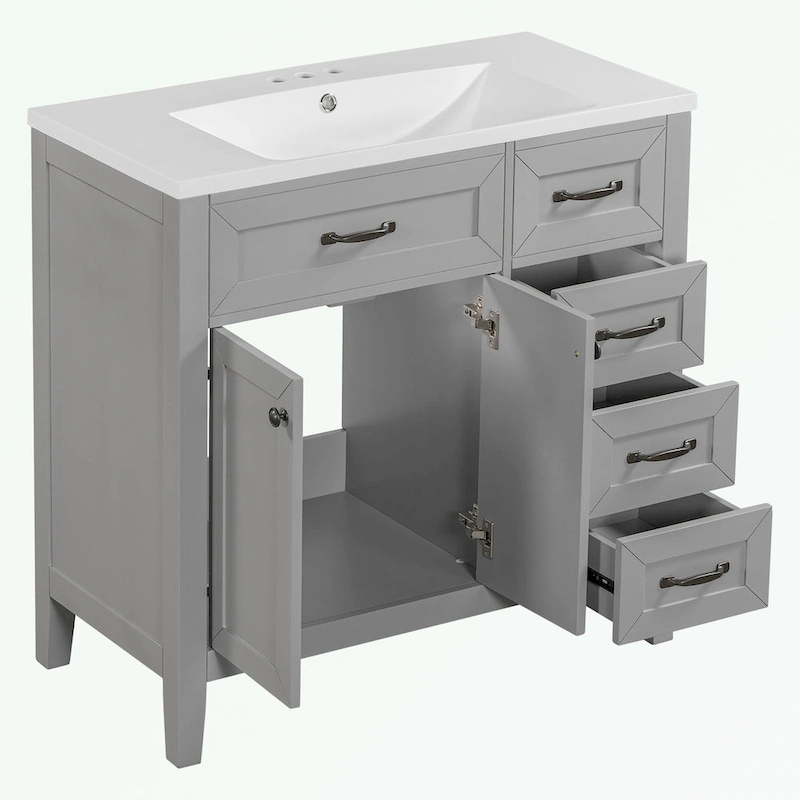 Bathroom Cabinet with Drawers and Sink Combo