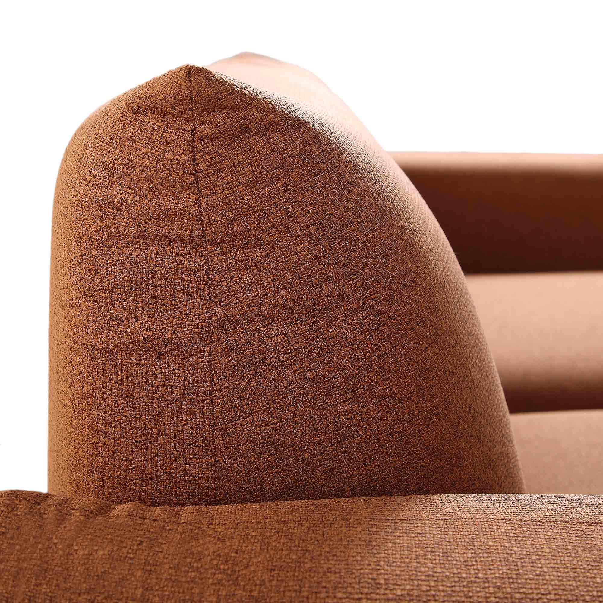 Three Seater Sofa, Terracotta Fabric