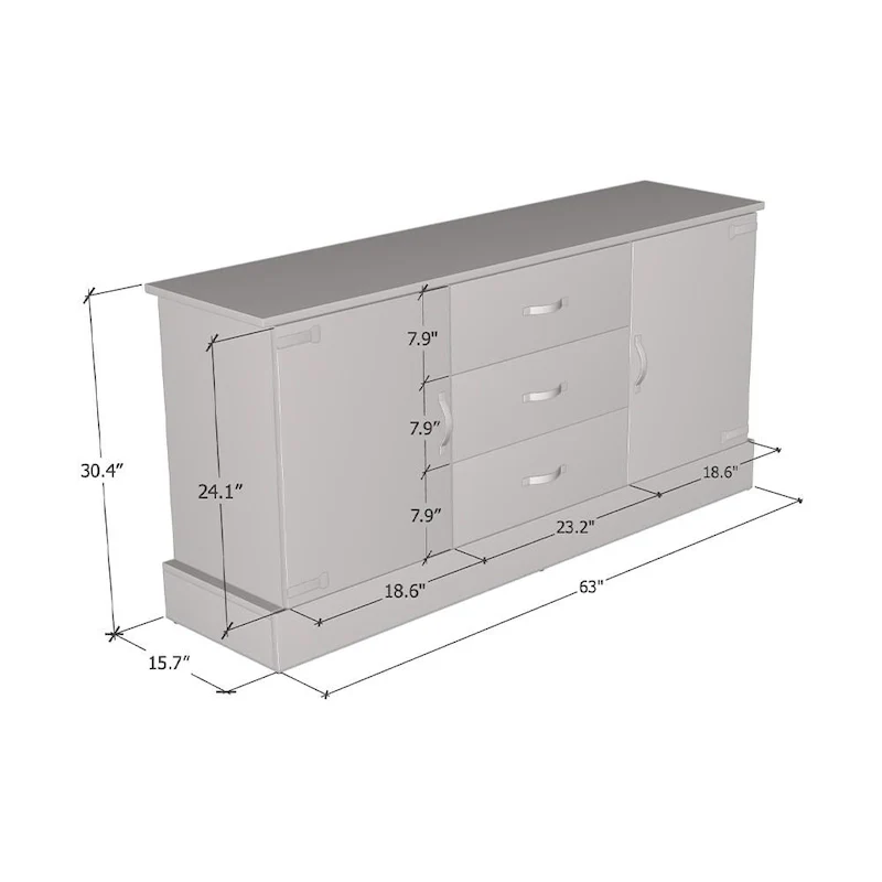 Modern Matte Sideboard - Multi-Purpose Storage