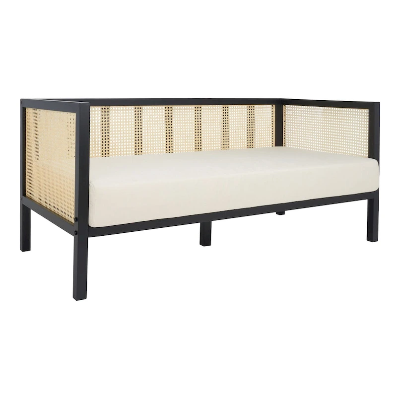 SAFAVIEH Mandie Rattan Sofa - 29  W x 62  D x 30  H - 29Wx62Dx29H