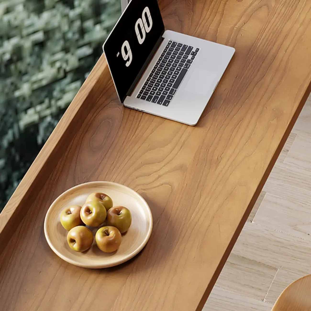 Scandinavian Natural Wood Rectangular Sled Bar Tables