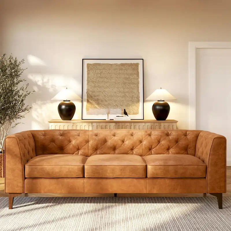 89 Sofa - Full Grain Italian Genuine Leather