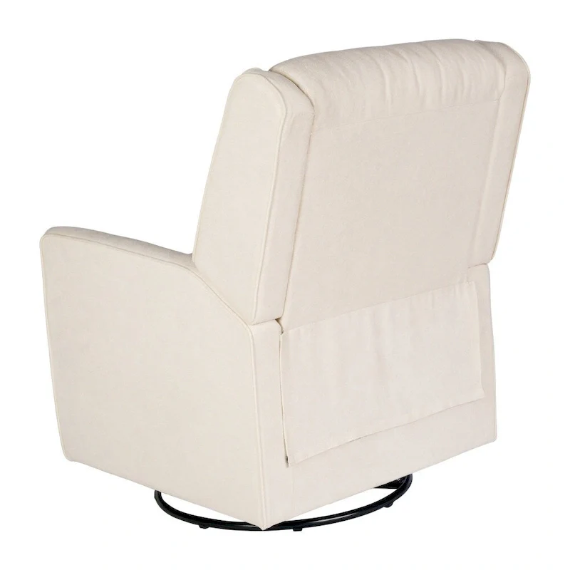 Classic Upholstered Manual Recline Rocking Swivel Glider Chair