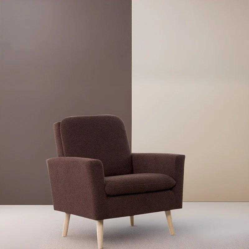 Mid-century Modern Chair Durable Wood frame Accent Chairs for Living Room Reading Chair with armrest