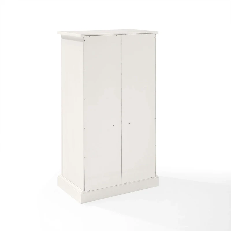 Antique White Coastal Double-Door Accent Cabinet