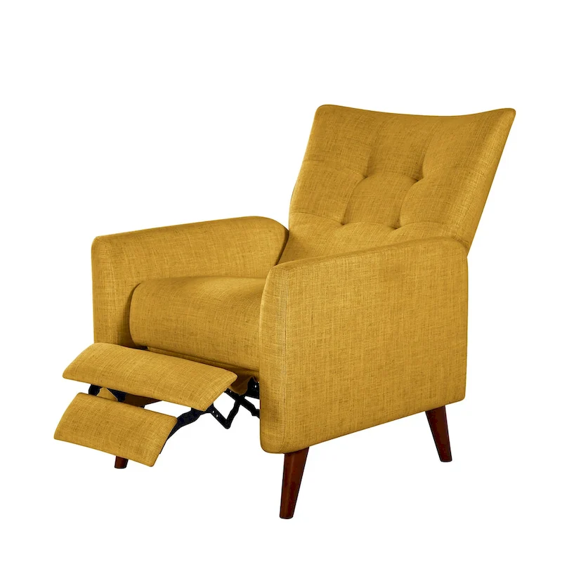 Modern Manual Recliner with Solid Wooden Legs
