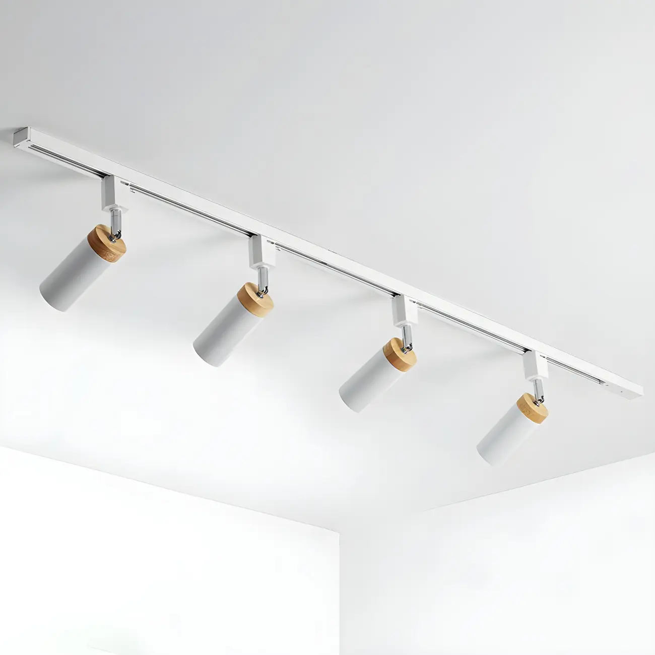 4-Light Metal Modern LED Track Lighting Fixture Adjustable Head