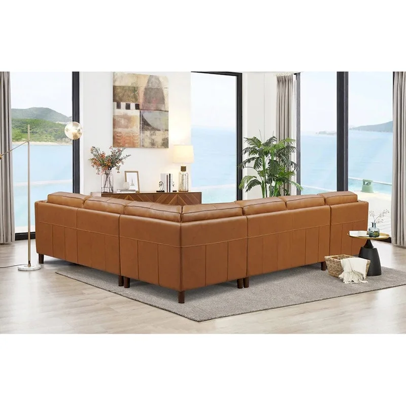 Hydeline Bella Top Grain Leather Right-Facing Sectional Sofa