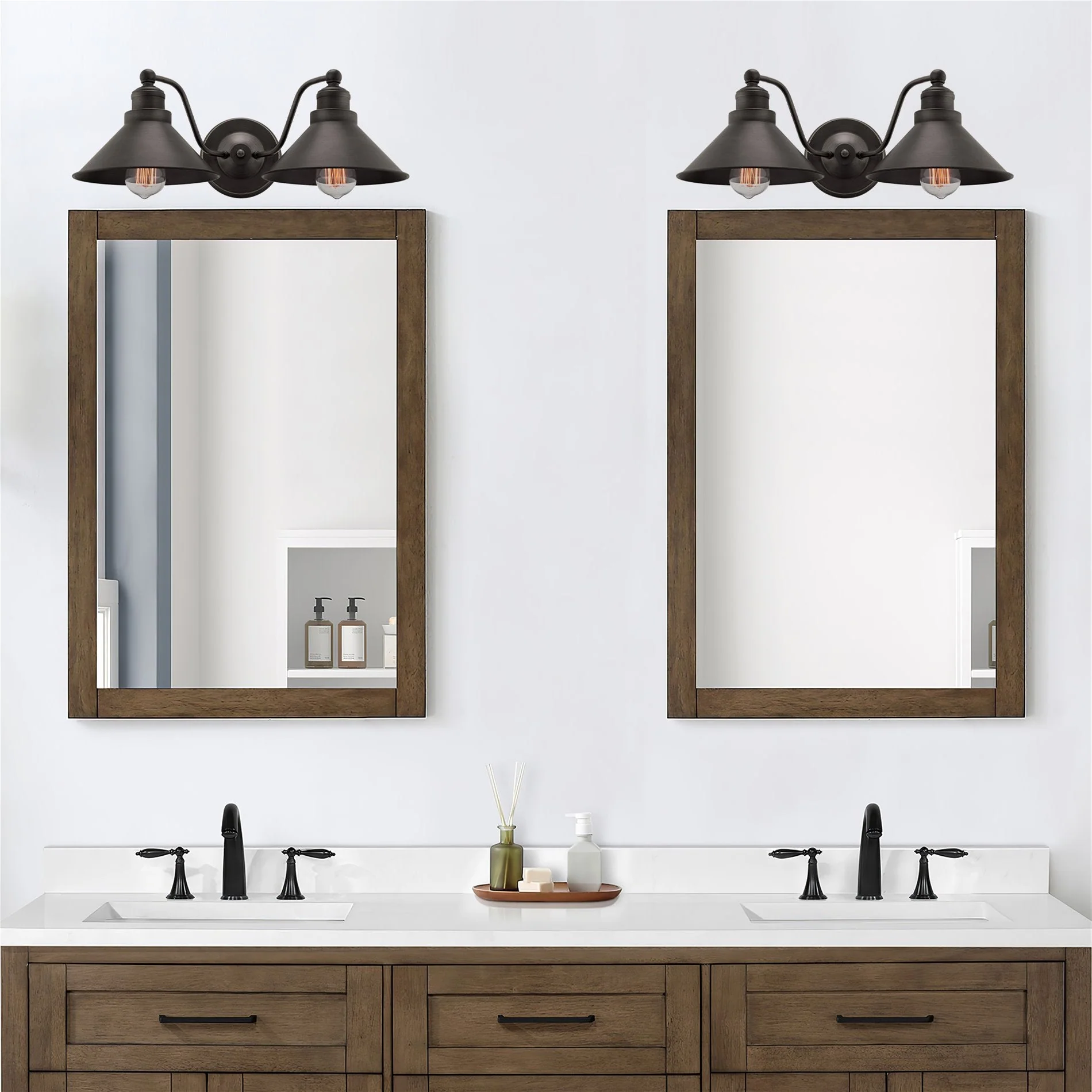 Welton 19 2-Light Modern Farmhouse Bathroom Wall Sconce