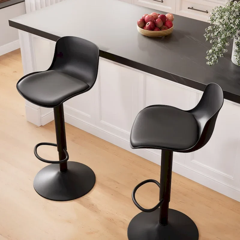 Swivel Bar Stools Set of 2, Height Adjustable Counter Stools