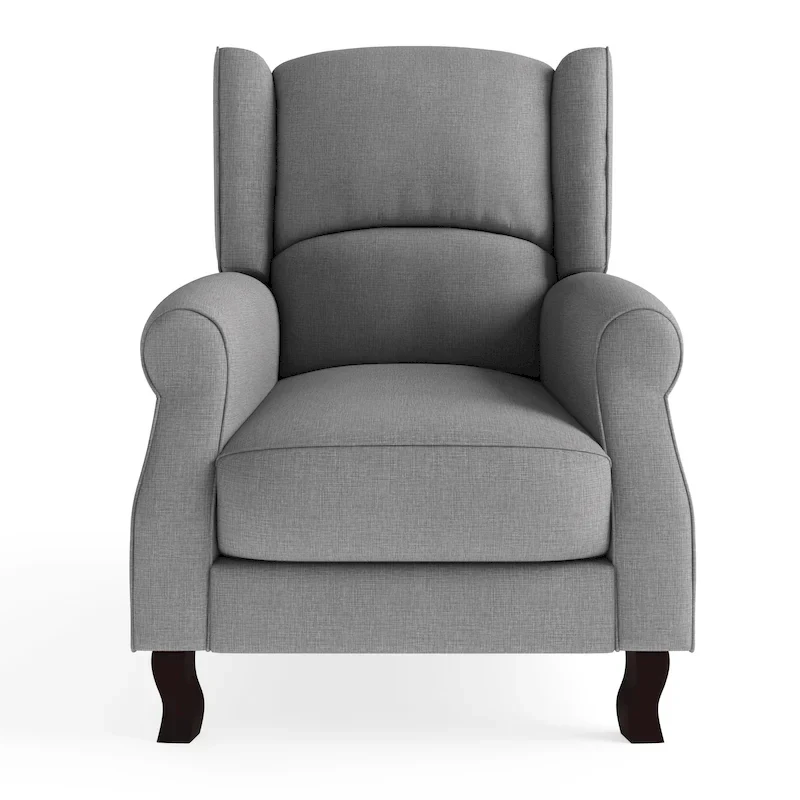 Modern Wingback Linen Fabric Accent Recliner Chair
