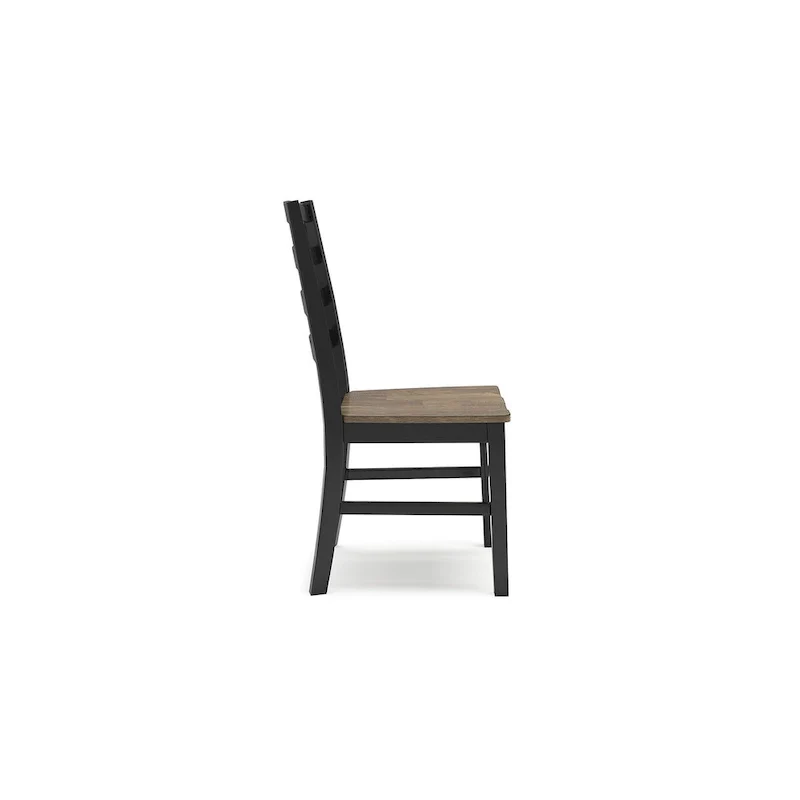 Signature Design by Ashley Wildenauer Brown/Black Dining Chair - 19 W x 23.25 D x 39 H