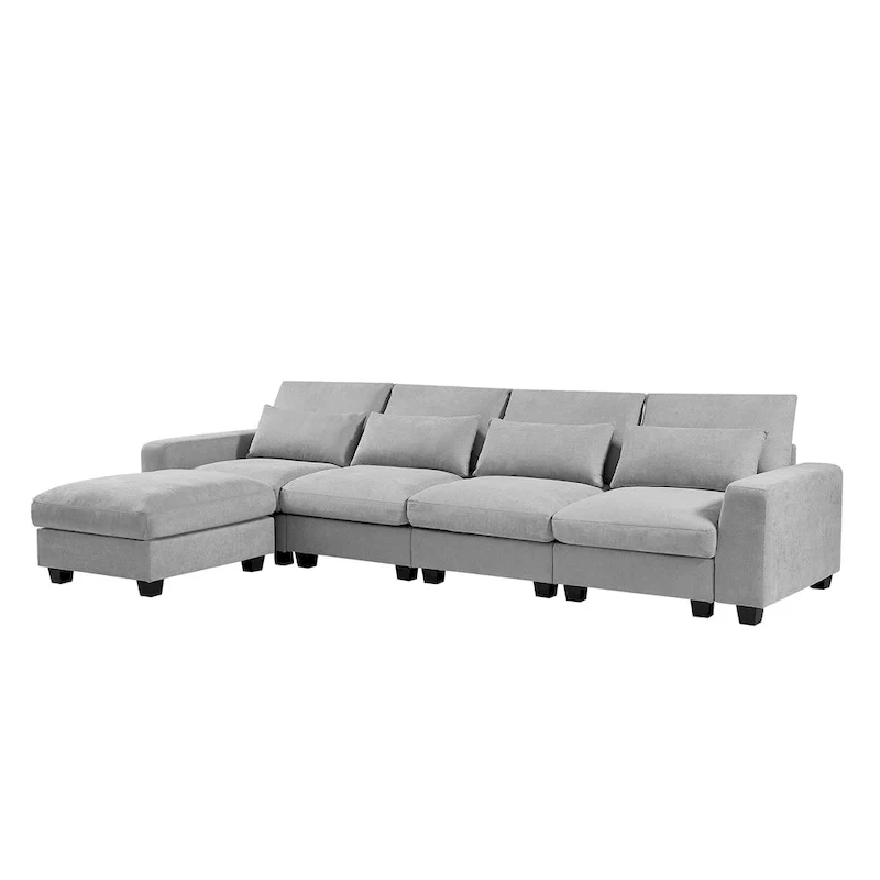 Merax Convertible Sofa Couch with Reversible Chaise