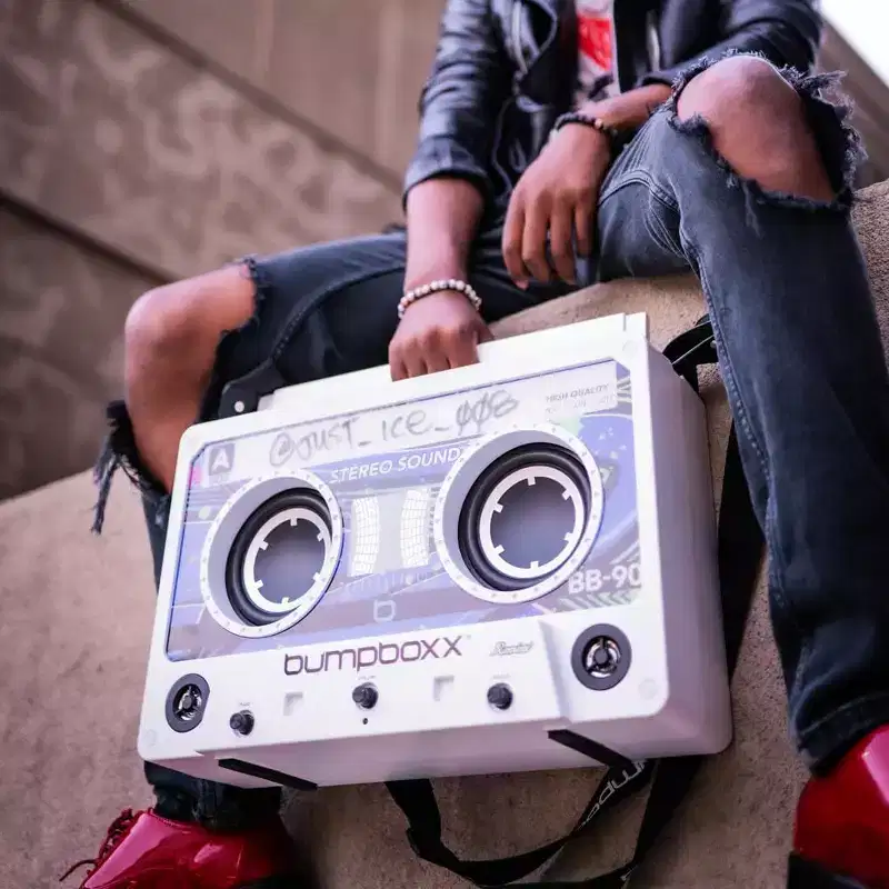 Refurbished: Bumpboxx Remix Bluetooth Speaker - White Frost - Manufacturer Refurbished