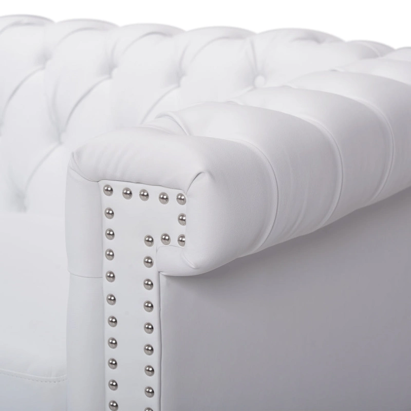 Chesterfield 3-seater Sofa with Button Tufting and Nailheads