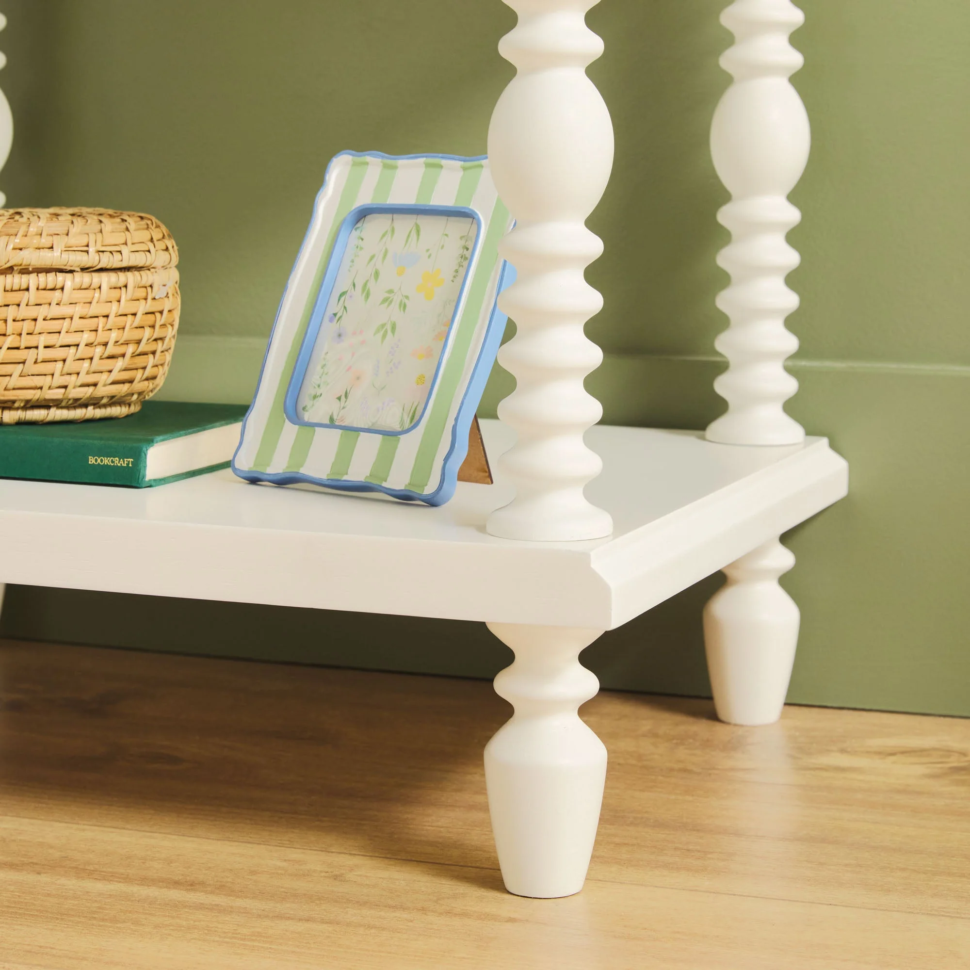 Traditional Vivienne Easy Assembly Solid Wood Nightstand