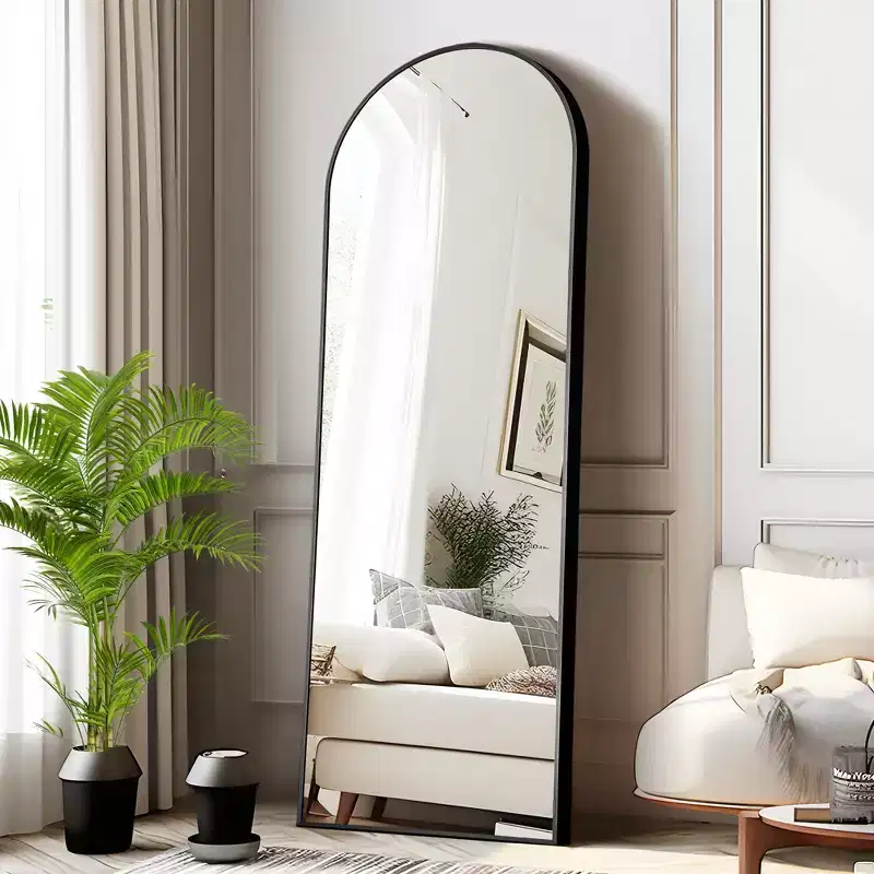 Dovelina Metal Frame Leaning Mirror Full Length Mirror