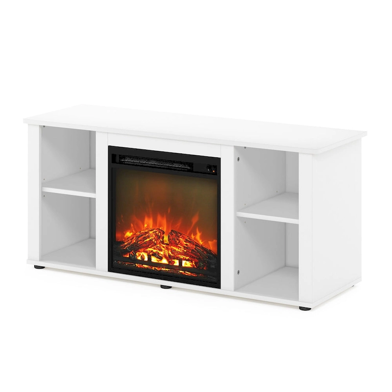 Furinno Jensen TV Stand with Fireplace
