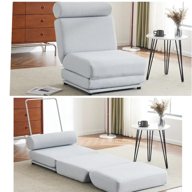 Single Sofa Chair Foldable Single Sofa Bed with Pillow