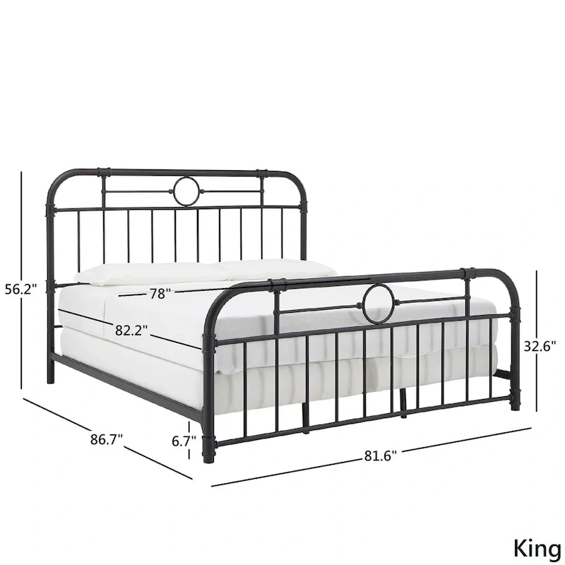 Kendal Black Metal Bed by iNSPIRE Q Classic