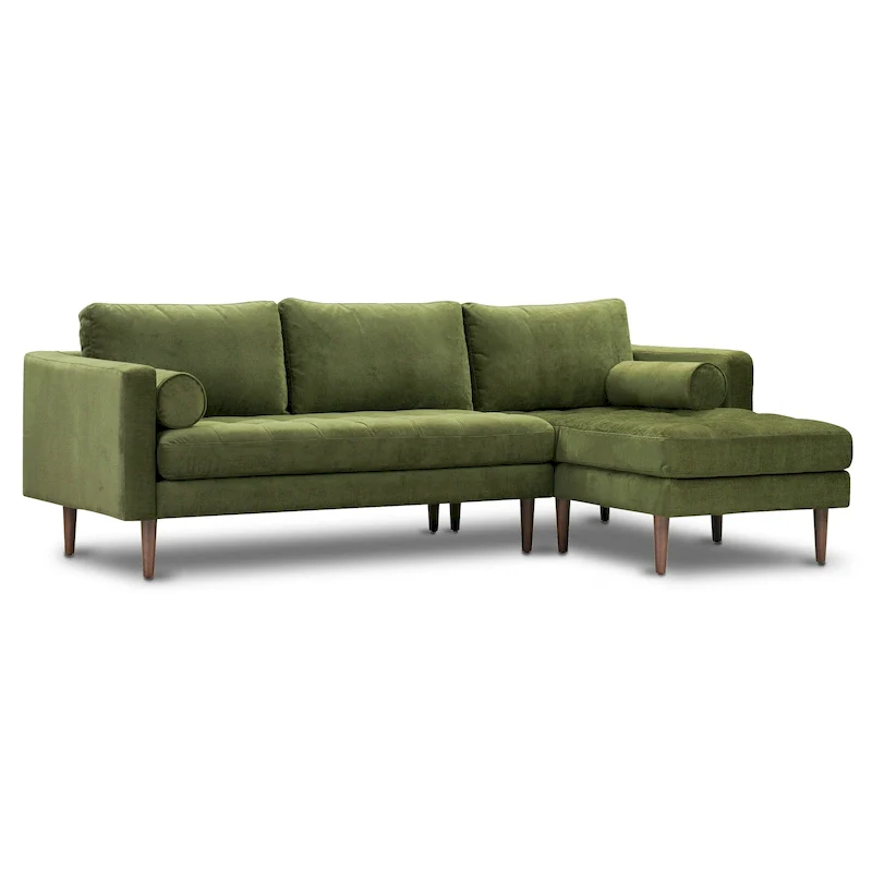 104.5 Fabric right-side sectional sofa
