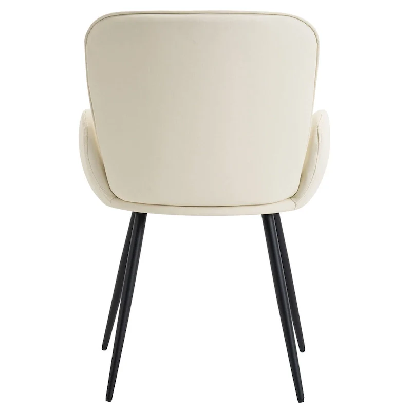 Set of 4 Cat-Scratch Resistant Dining Chairs with Gold Metal Legs