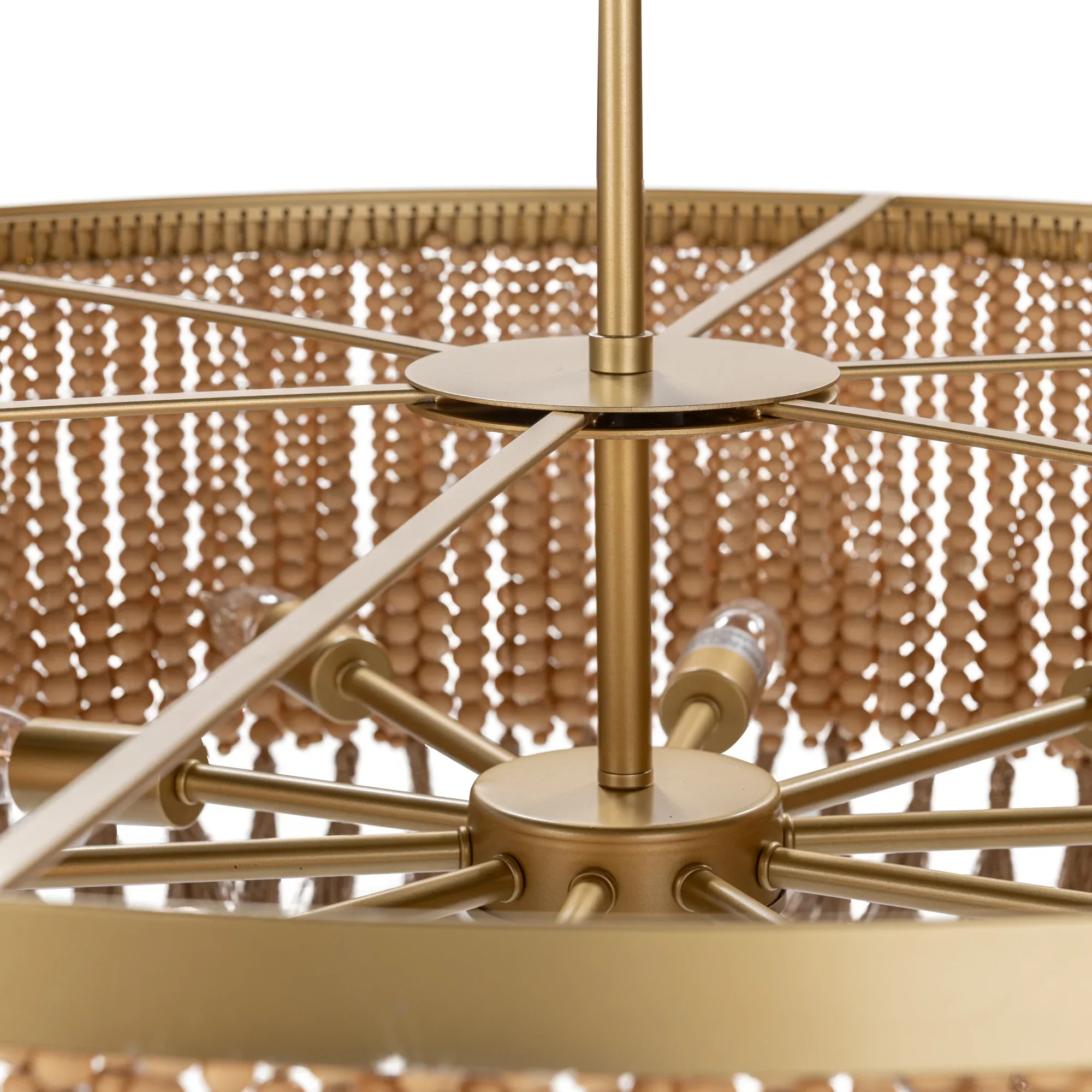 Andren Wood Beaded Round Pendant