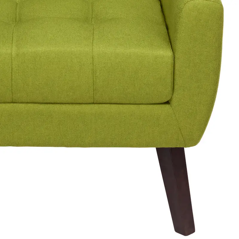 Tufted Upholstered Armchair with Wood Legs