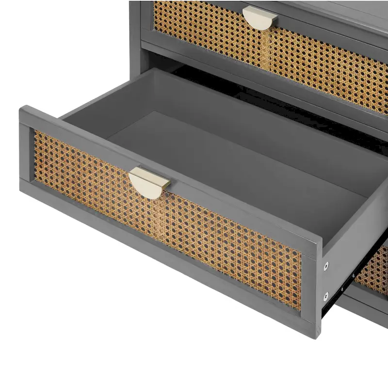 Rattan 3-Drawers Cabinet